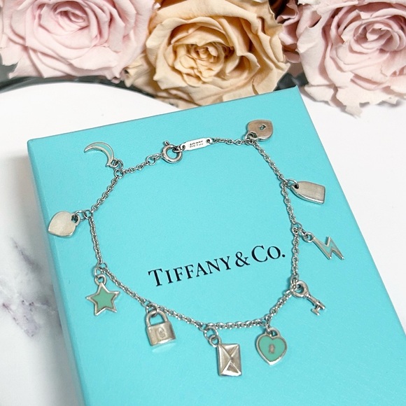 Authentic Tiffany & Co. RARE Mini Love Notes 925 Sterling Silver Charm Bracelet - Picture 11 of 12